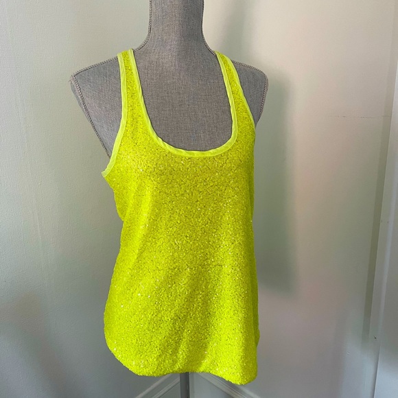 Neon yellow, sequins. Very good used condition. - Picture 1 of 3